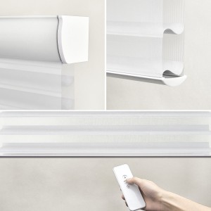 Excellent Quality 90% Blackout Motorized Shangri-La Sheer Shades