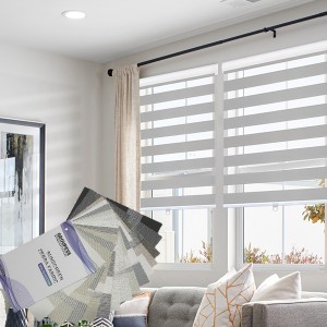Order DIY Double Electric Roller Blackout Screen PVC Window Office Blind Shades With Remote Installation In Home Blinds