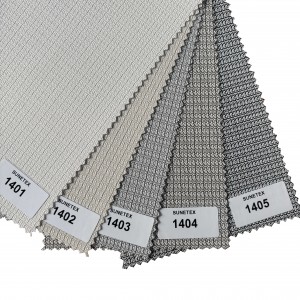4% Openness Factor Polyester-PVC Sunscreen Roller Blinds Fabric for Hotel Office