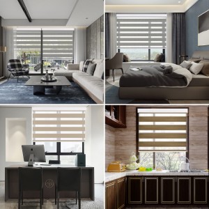 Multicolor UV Protection Polyester Fabric Shades Fabric Popular Roller Zebra Blinds Fabric