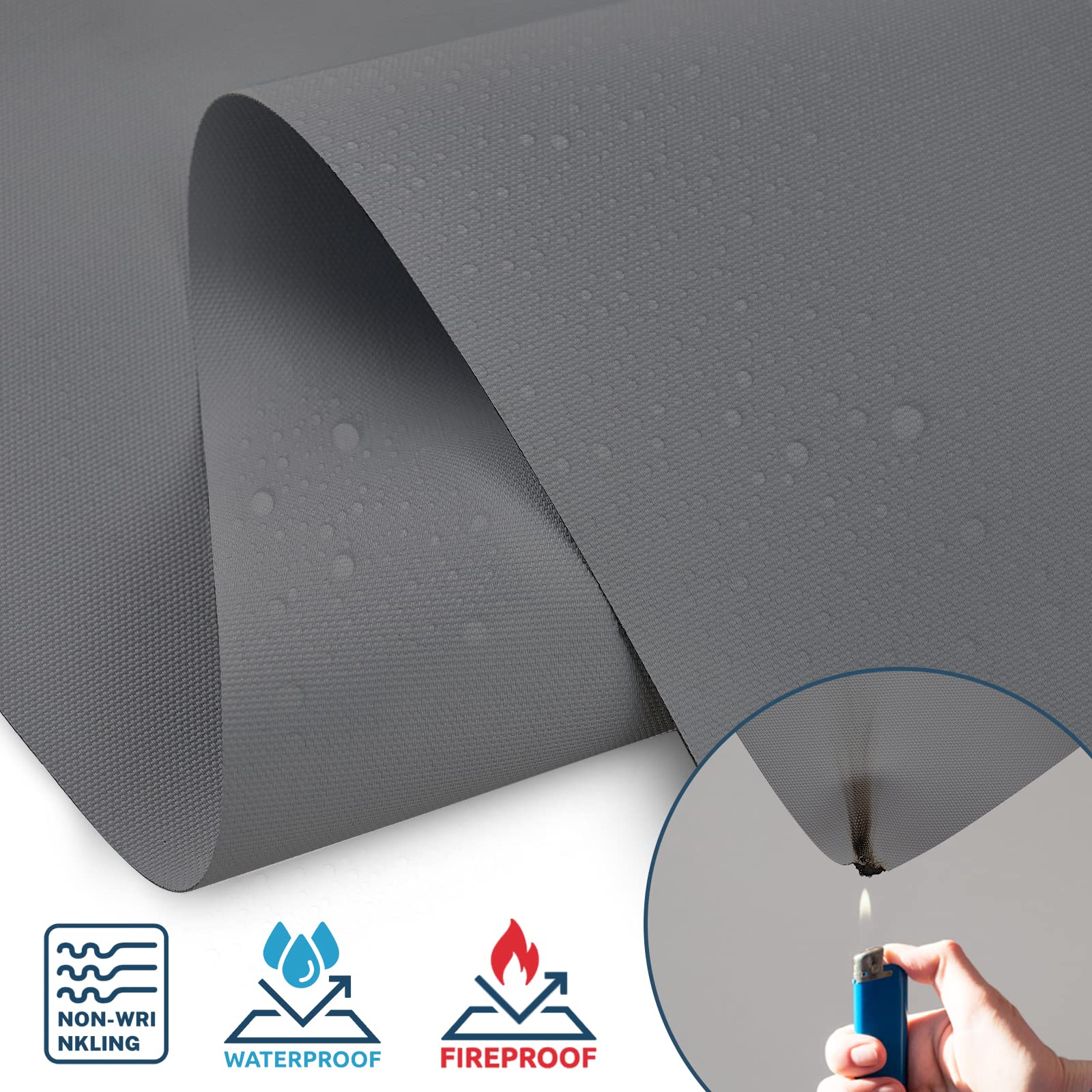Flame Retardant Fiberglass Blackout Roller Blinds Window Curtain Fabrics