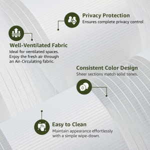 Fashion Solid Color Manual Horizontal Sheer Sunscreen Zebra Blind Fabrics for Window