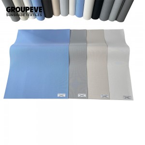 1% Openness Of Sunscreen Solar Fabric For Window Blinds Fireproof Mesh Plain Polyester Fabric