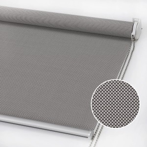 4% Openness Factor Polyester-PVC Sunscreen Roller Blinds Fabric for Hotel Office