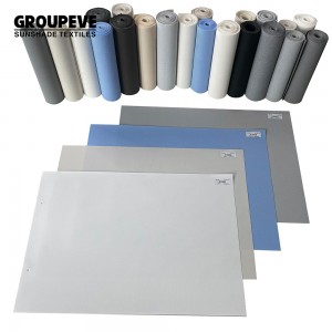 1% Openness Of Sunscreen Solar Fabric For Window Blinds Fireproof Mesh Plain Polyester Fabric