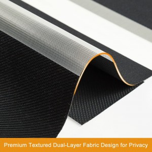 Custom Korean Style 100% Polyester Fabric Zebra Blinds Fabric Dual Layer Fabric