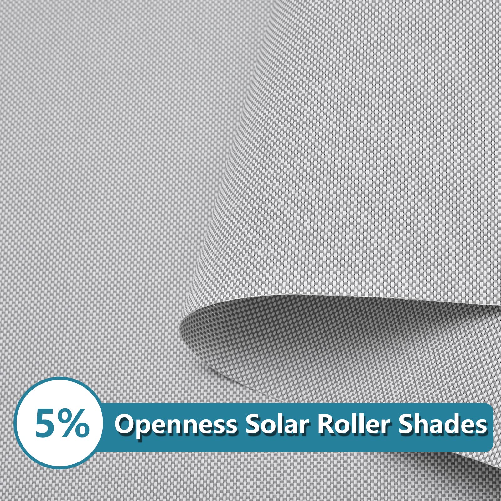 5% Openness Factor Polyester-PVC Sunscreen Roller Blinds Fabric
