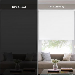 100% Polyester Windows Thermal Insulation Blackout Roller Blinds Shades With Protection UV