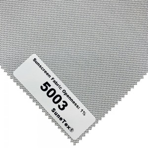 Steel 1% Openness Sunscreen Roller Blind Anti-Ultraviolet 99% Sunscreen Fabric For Home Window Curtain