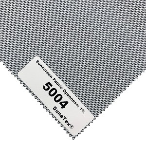 China Waterproof Curtain Sunscreen Shade Fabrics for Roller Blinds Windows Components 5000 – 1% Openness