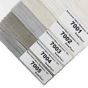 Flame Retardant Protective Sun Solar Cell Blinds Screen Jacquard Roller Blinds Fabric 7000 – 10% Openness