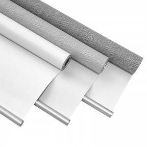 100% Blackout Fiberglass Curtain Fabric Roller Blinds with Flame Retardant
