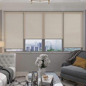 China Manufacturer Polyester PVC Sunscreen Jacquard Horizontal Roller Blinds Curtain Fabric