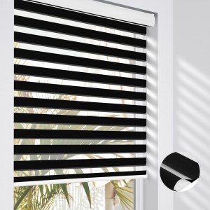 Custom Korean Style 100% Polyester Fabric Zebra Blinds Fabric Dual Layer Fabric