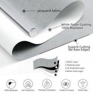 White Coating Polyester Roller Fabric Rolls Plain Roller Blinds Fabric