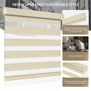 Polyester Blinds Fabric Blackout Day and Night Shangri-la Blinds Shades Fabric