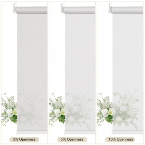 Manufacturer UV Protection Sunscreen 3% Openness Factor Roller Blinds Fabric for Hotel Office