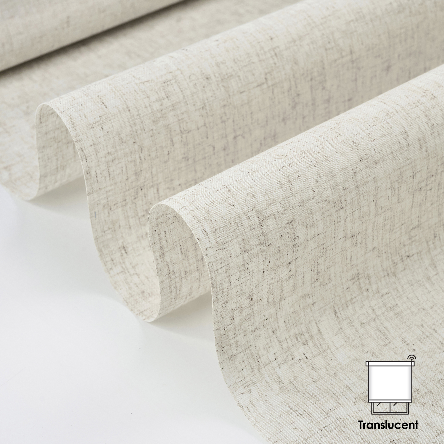Linen Sunscreen Roller Fabric – Breathable UV Protection Window Blind Material for Home & Office