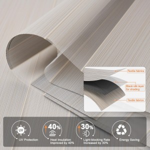 High Quality 5% Openness Solar Light Translucent Double Layer Roller Up Blinds Fabrics For Modern Home Decoration