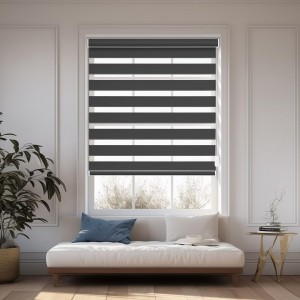 Zebra Shade Fabric Roller Blind Blackout Venetian Blind Anti-UV Thick Built-in for Office