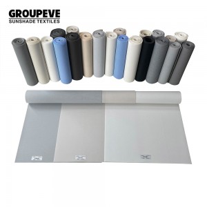 Anti-UV FR 3% Openness Sunscreen Roller Blinds Fabrics For Home Decor