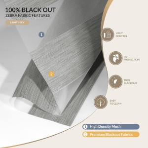 100% Polyester Breathable Blackout Zebra Blind Fabric Curtain Hotel Drapery Frill Textiles
