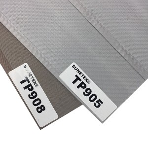 Factory Hot Sell Triple Shade Shangri-La Roller Blinds Fabric 100% Blackout