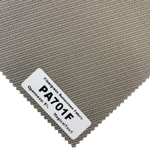 Top Quality China 5% Sunscreen Rollers Curtains Fabric Blackout Fiber Glass White Gray and Beige