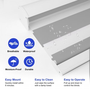 Ready Stock 100% Polyester Dim Out Day And Night Roller Up Blinds Fabric For Window Treatment