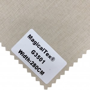 luxury Custom 100% Polyester Texture Blackout Curtain And Track Roller Blind Fabric