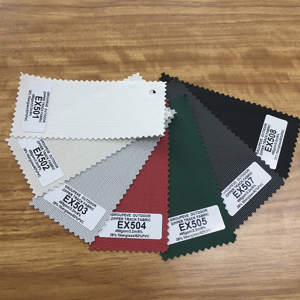 Groupeve fiberglass sunscreen zipper track blinds fabric1
