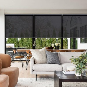 Manufacturer 5% Openness Flame Retardant Roller Shades Solar Fabric Window Blinds