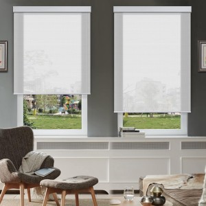 10% Openness Sunscreen Fabric Waterproof Flame Retardant Polyester Plain Roller Blind Fabric