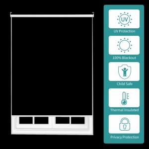 PVC Polyester Material Blackout Privacy Protection Waterproof UV Protection Shades Roller Blinds Fabric