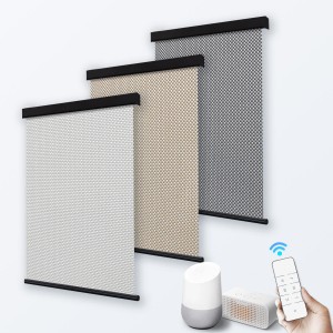 Blackout Solar Roll Pull Up Office Powered Soft Roller Blinds Shades For Ireland Windows Coverings