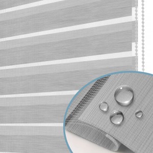 Dust Proof Polyester Durable Double Sheer Light Solid Color Zebra Blind Fabric
