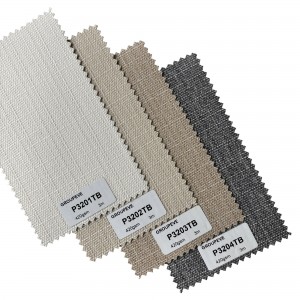 Textured Jacquard Blinds Fabric Horizontal Coating Blackout Roller Blinds Fabric For Shades