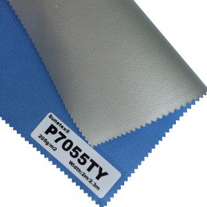 Roller Blinds Fabric Motorized SuneTex Inside And Outside Sliver Coated 100% Blackout Roller Fabric For Window