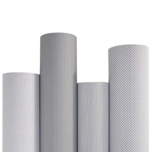 5% Openness Factor Polyester-PVC Sunscreen Roller Blinds Fabric for Hotel Office