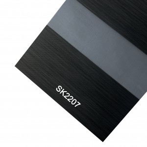 Smart Blinds Of Double Layers Luxury Zebra Fabric Blackout For Zebra Blinds Motorized Roller Blind