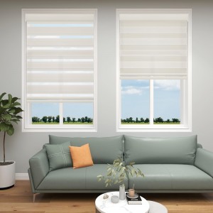 Double Layers Day and Night Popular Zebra Blinds Fabric for Roll Contemporary Window