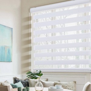 Double Day and Night 100% Polyester Fiber Waterproof Zebra Roller Blinds Fabric