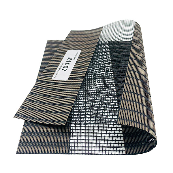 Semi Blackout Zebra Roller Blinds Four Layer Sun Shading Fabric (1)