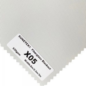 Windproof Fiberglass And PVC Film Blackout Roller Blind Fabric Temperature Control Fabric