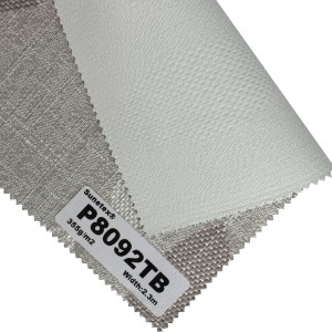100% Polyester White Foam Coated Jacquard Roller Blinds Fabric For Window Treatment