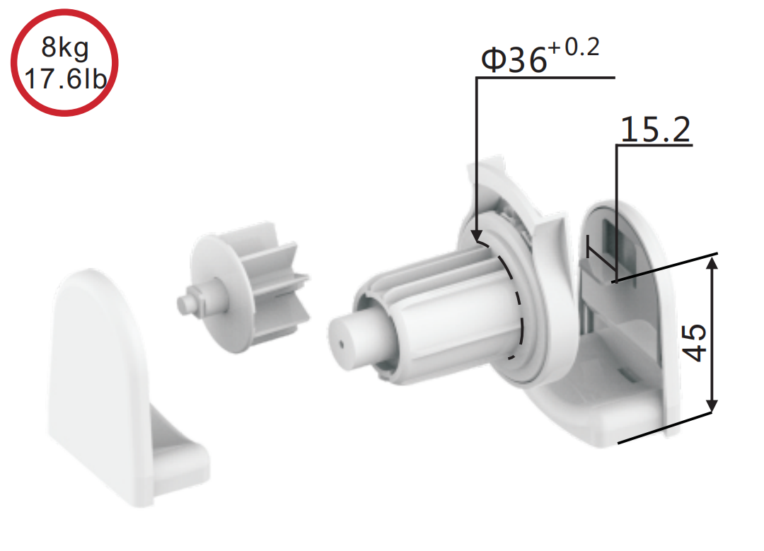 Sunewell Roller Blind Mechanism SADA38