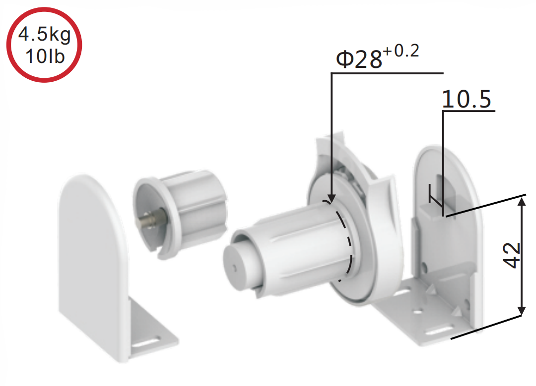 Sunewell Roller Blind Mechanism ZFADA28-4