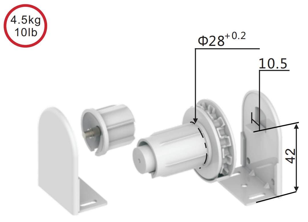 Sunewell Roller Blind Mechanism ZFADA28-5