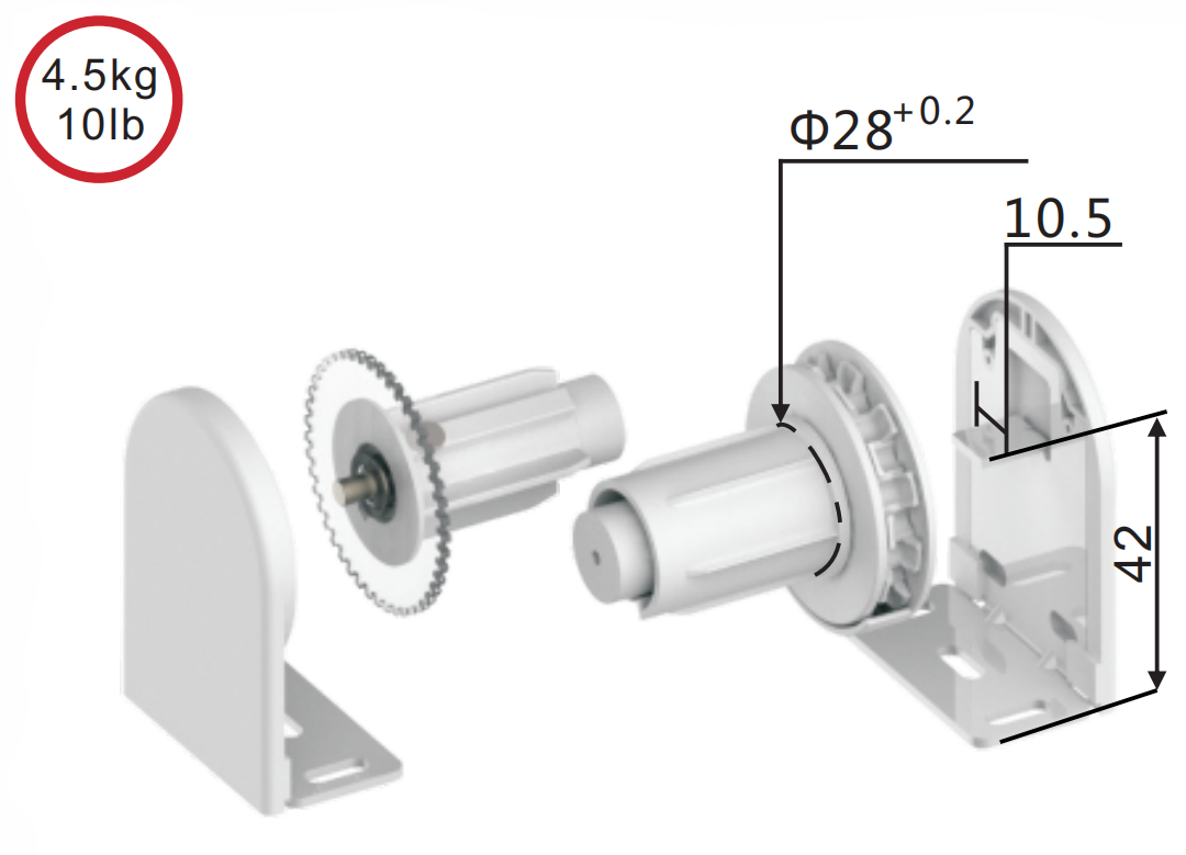 Sunewell Roller Blind Mechanism ZFADA28