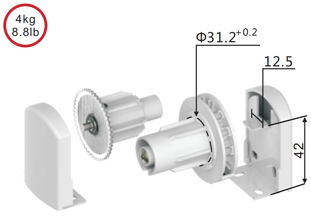Sunewell Roller Blind Mechanism ZFADA32